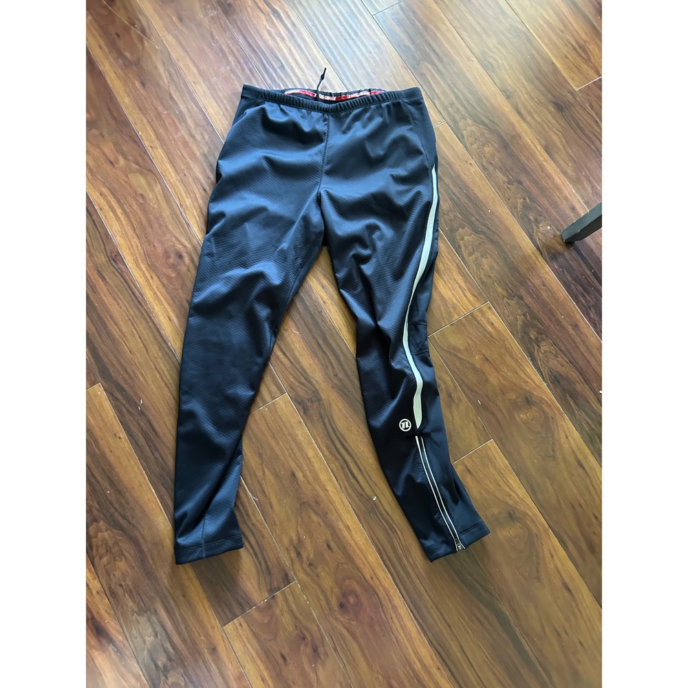 Novara Men's XXL Waterproof XXL black pants with Reflective Stripes for Cycling